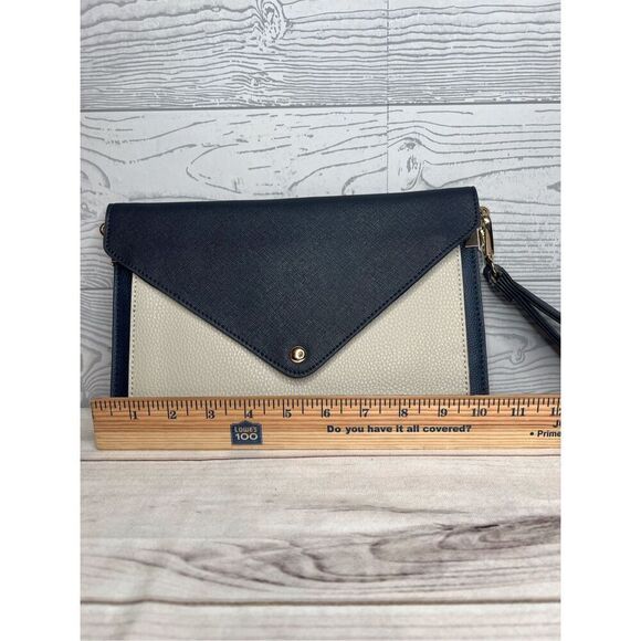 Forever 21 Blue/Beige Clutch - Picture 4 of 5